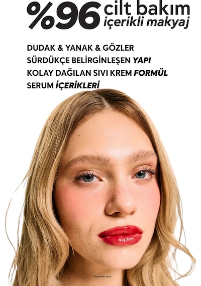 Cream Co. Nemlendirici Besleyici Işıltılı Dudak Yanak Göz Renklendirici Glow Tint Deep Red