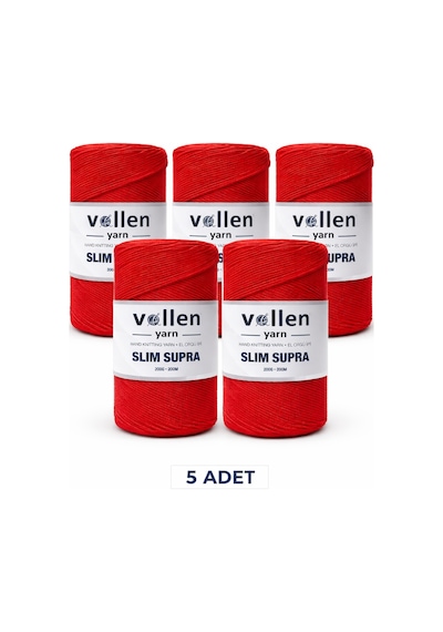 Slim Supra Makrome İp Mumlu Pase İp 200gr 200mt 5 Li Paket Çanta İpi