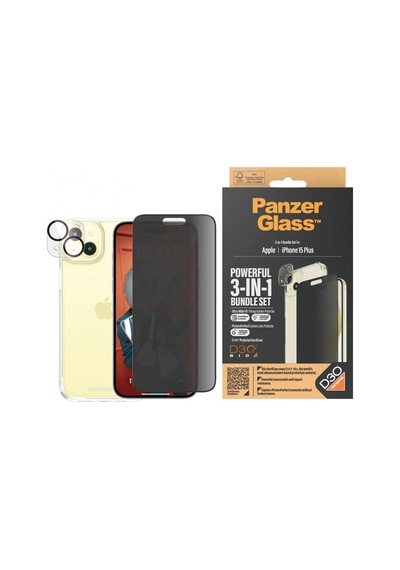 Panzerglass Gizlilik 3-in-1 Apple iPhone Uyumlu 15 Plus Şeffaf