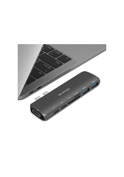 Apple Uyumlu MacBook Pro 14 16 M1 M2 M3 M4 Ve Air 13 15 M1 M2 M3 M4 Type C Hub 7 İn 1 Hdmı 100w Pd Çoklayıcı
