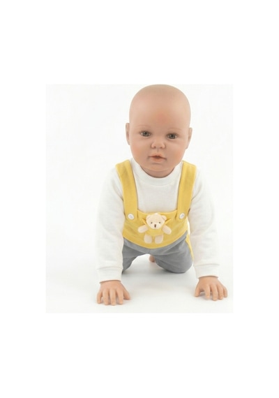 Gülerçocuk Ayıcık Detaylı Askılı Bebek Takımı Sarı Beyaz Uzun Kollu Alt Üst 2 Li Bebek Kombin 6-18 Ay Sarı Gülerçocuk Ayıcık Detaylı Askılı Bebek Takımı Sarı Beyaz Uzun Kollu Alt Üst 2 Li Bebek Kombin 6-18 Ay Sarı