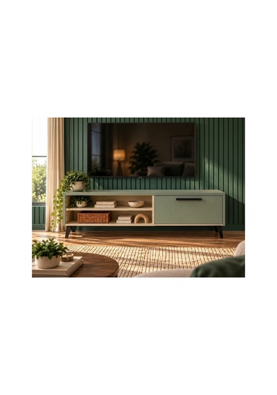 Pınar Modern Tv Ünitesi - Kum Beji - Su Yeşili - 120 Cm -tv Sehpası Kapaklı Raflı Çok Renkli - 931105561 Çok Renkli Pınar Modern Tv Ünitesi - Kum Beji - Su Yeşili - 120 Cm -tv Sehpası Kapaklı Raflı Çok Renkli - 931105561 Çok Renkli