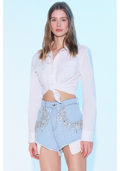 Sagaza Studio Ss6029 Slim Fit Gömlek Ekru