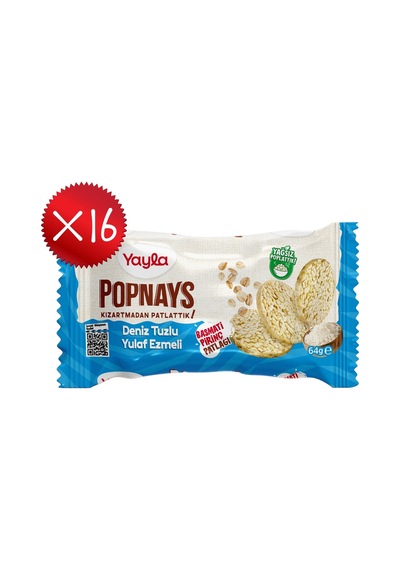 Yayla Popnays Deniz Tuzlu Yulaf Ezmeli Basmati Pirinç Patlağı 64 G X16