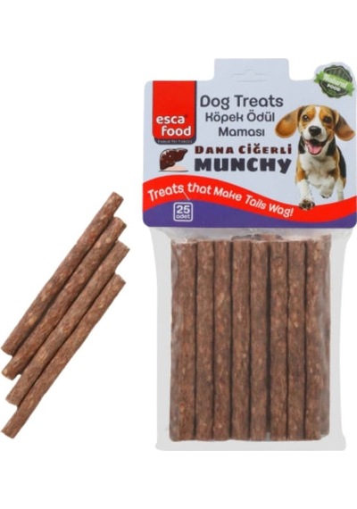 Esca Food Kalın Ciğerli Munchy Ödül Çubuğu 8gr 25li Paket