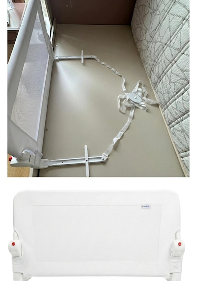 Wellgro Littles 83 48 CM Yatak Bariyeri, Çocuk Yatak Korkuluğu Beyaz