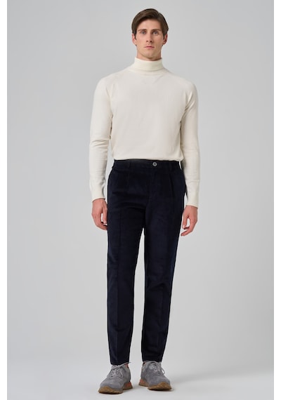 Morven Erkek Lacivert Pamuk Trend Fitilli Kadife Lastikli Slim Fit Pantolon 26ks003005200 Lacivert