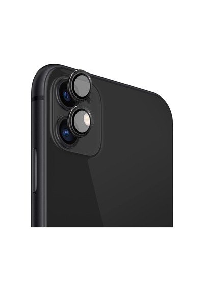 Safeus Safir Temperli Kamera Lens Koruyucu, Apple Uyumlu iPhone 11 İle Siyah