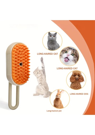 Buharlı Kedi Ve Köpek Tarağı Masajlı Tüy Toplama Fırçası
