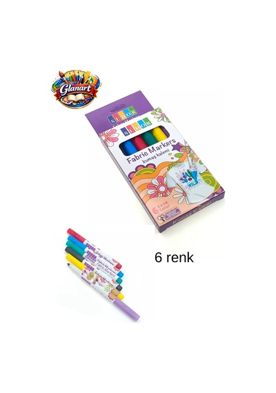 6 Renk Kumaş Kalemi , Tekstil Kalemi 6 Renk Fabric Marker