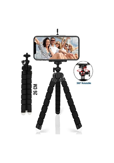 26 Cm Süngerli Ahtapot Tripod Telefon Tutucu Aparat