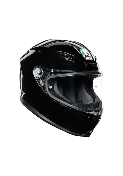 Agv K6 Solid Siyah Kapalı Kask