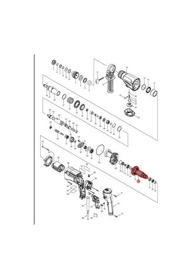 Makita MT870 Endüvi Rotor Kollektör Ürün Kodu 515859-7
