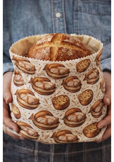 Balmumlu Ekmek Saklama Torbası – 35x35 cm -