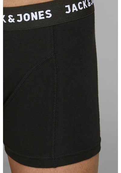 Jack & Jones Erkek 3'Lü Boxer 63412171944 Siyah Siyah