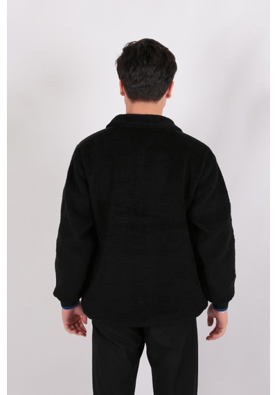 Five Pocket Ff23b6051 Erkek Peluş Mont Siyah