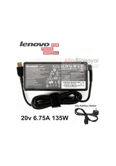 Laptopyedekparca Lenovo Uyumlu Ideacentre F0Cb00Kttx Adaptör Şarj Cihazı 20V 6.75