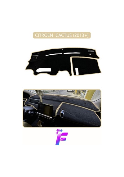 Cıtroen Cactus 2013+ Uyumlu Torpido Örtüsü Hızlı Montaj Kaymaz Tasarım Tam Uyum D79