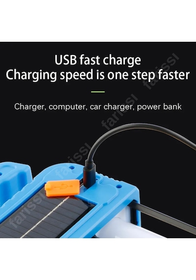 Farissu 38 Watt 300lm 2400mah Işıldak Kamp Lambası Işıldak Çok Renkli