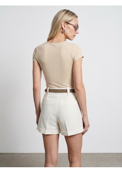Dilvin 32840 V Yaka Basic T-shirt-taş