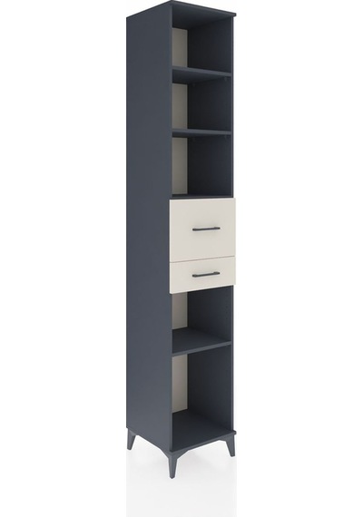 Hyperion Dolap 4 Raflı 2 Çekmeceli 44x44x243 Antrasit-aytaşı Antrasit