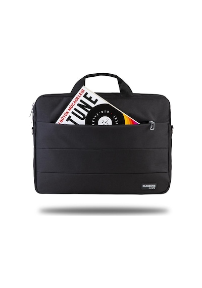 Classone Romeo Serisi TL2000 WTXpro Su Geçirmez Kumaş 15.6" Notebook Laptop El Çantası Siyah