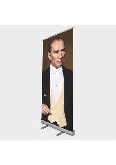 Atatürk Poster Baskılı Roll Up Banner 85x200cm No:2 Diğer