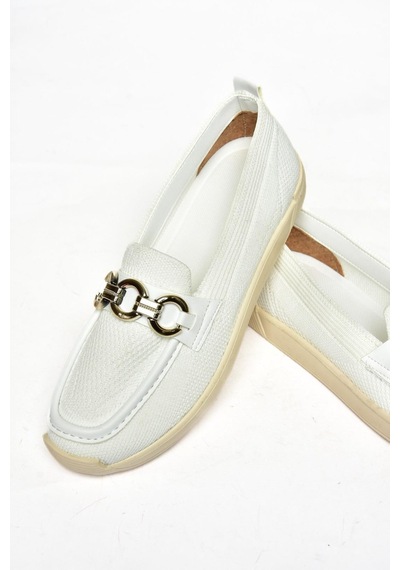 Fox Shoes S374610404 Beyaz Kumaş Günlük Kadın Ayakkabı Beyaz