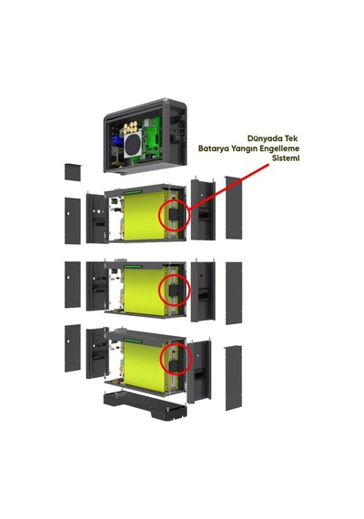Uhome 8kw/5.12kwh Monofaze Hybrid Enerji Depolama Sistemi