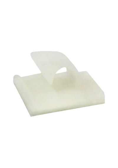 Wcl0505 Kablo Sabitleme Kelepçesi Klipsi Yapışkanlı Duvar Kablo Tutucu 16 x 15.5 x 6.4 MM Beyaz 20 Adet