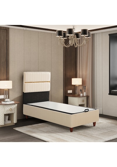 Tek Kişilik Stil Baza Başlık Seti 2'si Bir Arada Konuma Özel Teslimat 90 x 190 CM