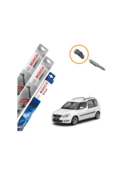 Skoda Roomster Muz Silecek Takımı Ön Arka Bosch Aeroeco 2006-201