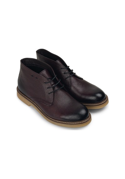 Deery Hakiki Deri Bordo Erkek Bot - 01295mbrdc05