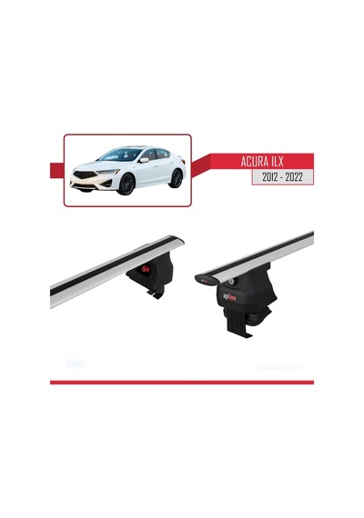 Acura Ilx De1/2/3 2012-2022 Arası İle Uyumlu Ace-4 Ara Atkı Tavan Barı Gri