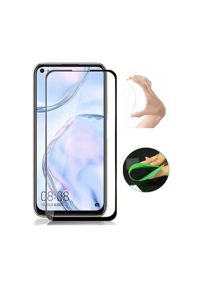 Huawei Mate 20 Lite Ekran Koruyucu Seramik Nano Cam Esnek Tam Full Kaplayan Kırılmaz