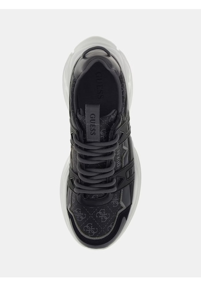 Guess Belluno Deri Erkek Sneaker Ayakkabı Fmpbeufal12 Siyah