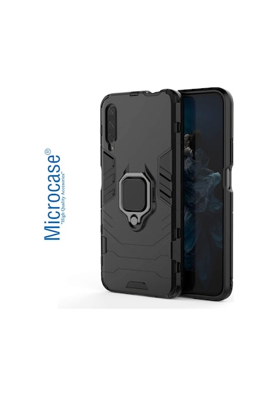 Huawei P Smart Pro 2019 Batman Yüzük Standlı Kılıf + Cam (Seç)