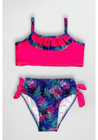 Beniizle Desenli Kız Çocuk Bikini Takım Çiçek