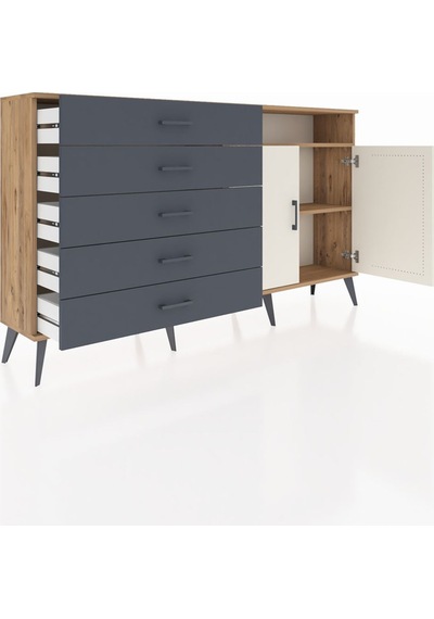 Arges Konsol 2 Raflı 5 Çekmeceli 2 Kapaklı 176x30x99 Çam-aytaşı/a Çam-aytaşı/antrasit Arges Konsol 2 Raflı 5 Çekmeceli 2 Kapaklı 176x30x99 Çam-aytaşı/a Çam-aytaşı/antrasit