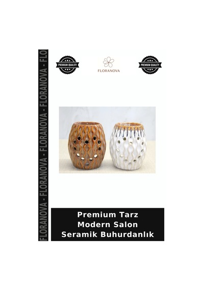 Premium Tarz Modern Salon Seramik Buhurdanlık Çok Renkli