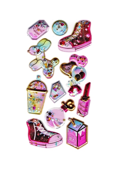 Sticker Kabartmalı Stiker Defter, Planlayıcı Etiket Pullu-802 - 17x9 Cm -ayakkabı Parfüm
