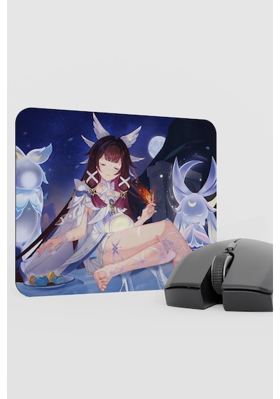 Columbina Damselette Genshin Impact Anime Oyuncu V2 - 22x18 Gaming Mouse Pad Fare Altlığı