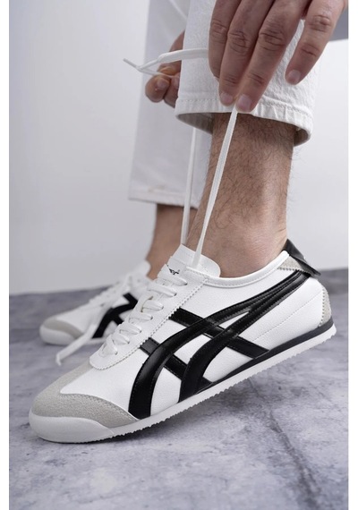 Bs Shoes Tayger Unisex Spor Ayakkabı Kaymaz Taban Oxford Sneakers Beyaz Siyah