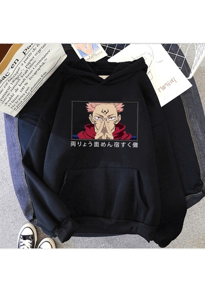 Jujutsu Kaisen Sukuna Kapşonlu Sweatshirt 001