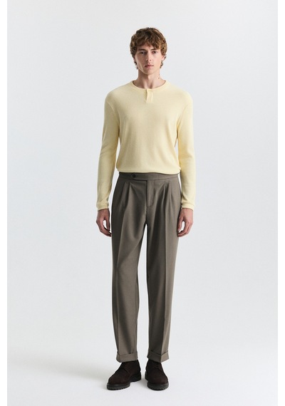 Antioch Tapered Fit Çift Pileli Pantolon Haki