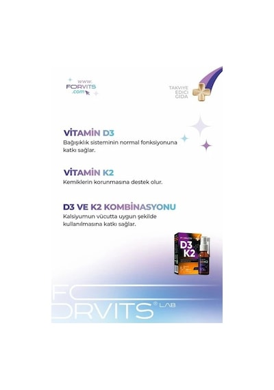 Forvits Lab Vitamin D3k2 Sprey 20 ML