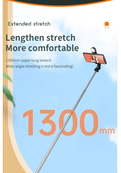 3 Renk Işıklı Ve Kumandalı Masa Üstü Tripod Selfie Çubuğu K8