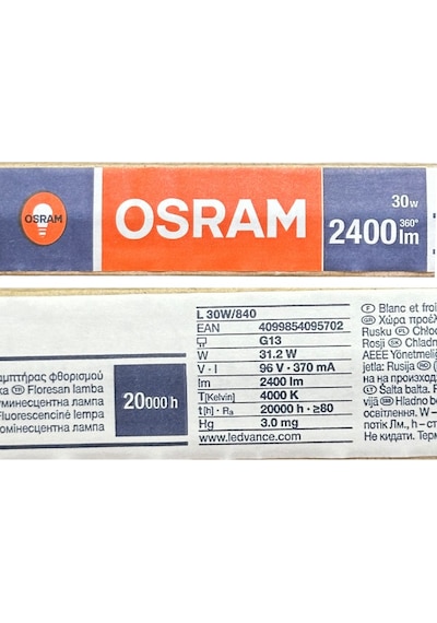 4 Adet Osram 30w 840 Günışığı 4000k G13 Duylu T8 Floresan