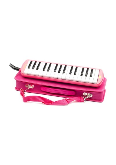Pembe 32 Tuşlu Özel Kutulu Melodika Beyaz