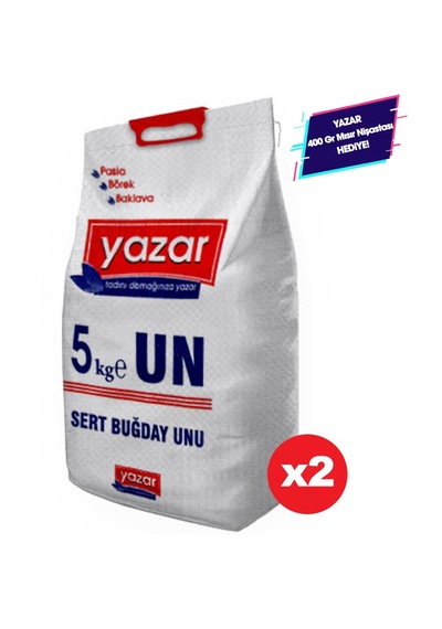 Yazar Yufkalık - Bazlamalık Un 5 Kg X 2 Adet